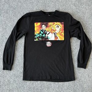 Demon Slayer Shirt Men Medium Long Sleeve Movie Mugen Train Box T-shirt Anime